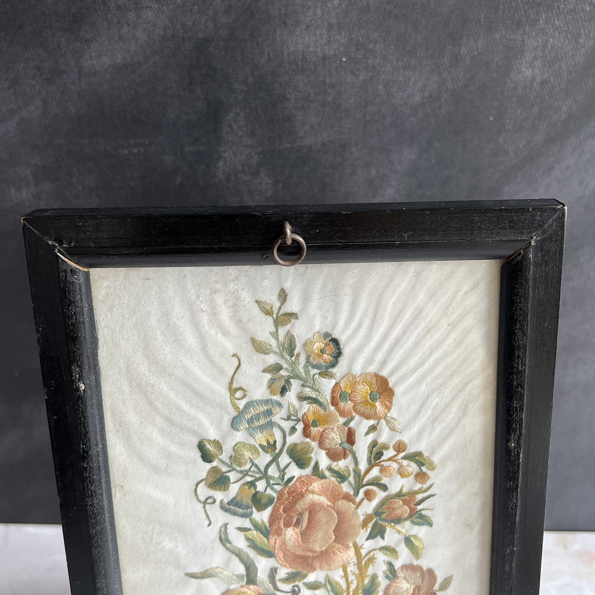 18th Century Colifichet Embroidery On Paper Double Sided Neeedlework C 1780