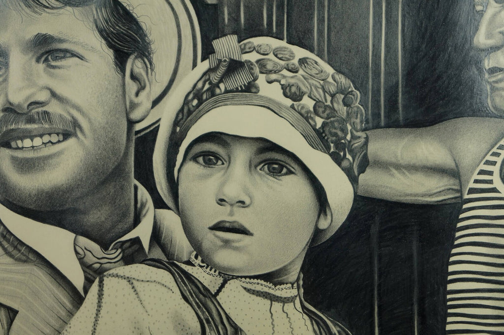 Eric Scott Graphite Drawing Picasso & Paper Moon Cast Framed