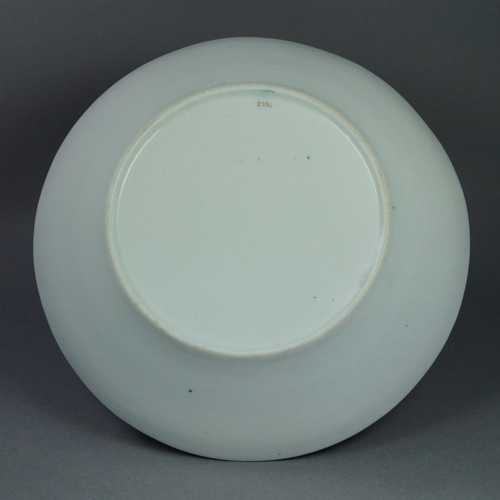 Antique English Porcelain Deep Plate Cobalt Blue Florals Regency Era Circa 1820