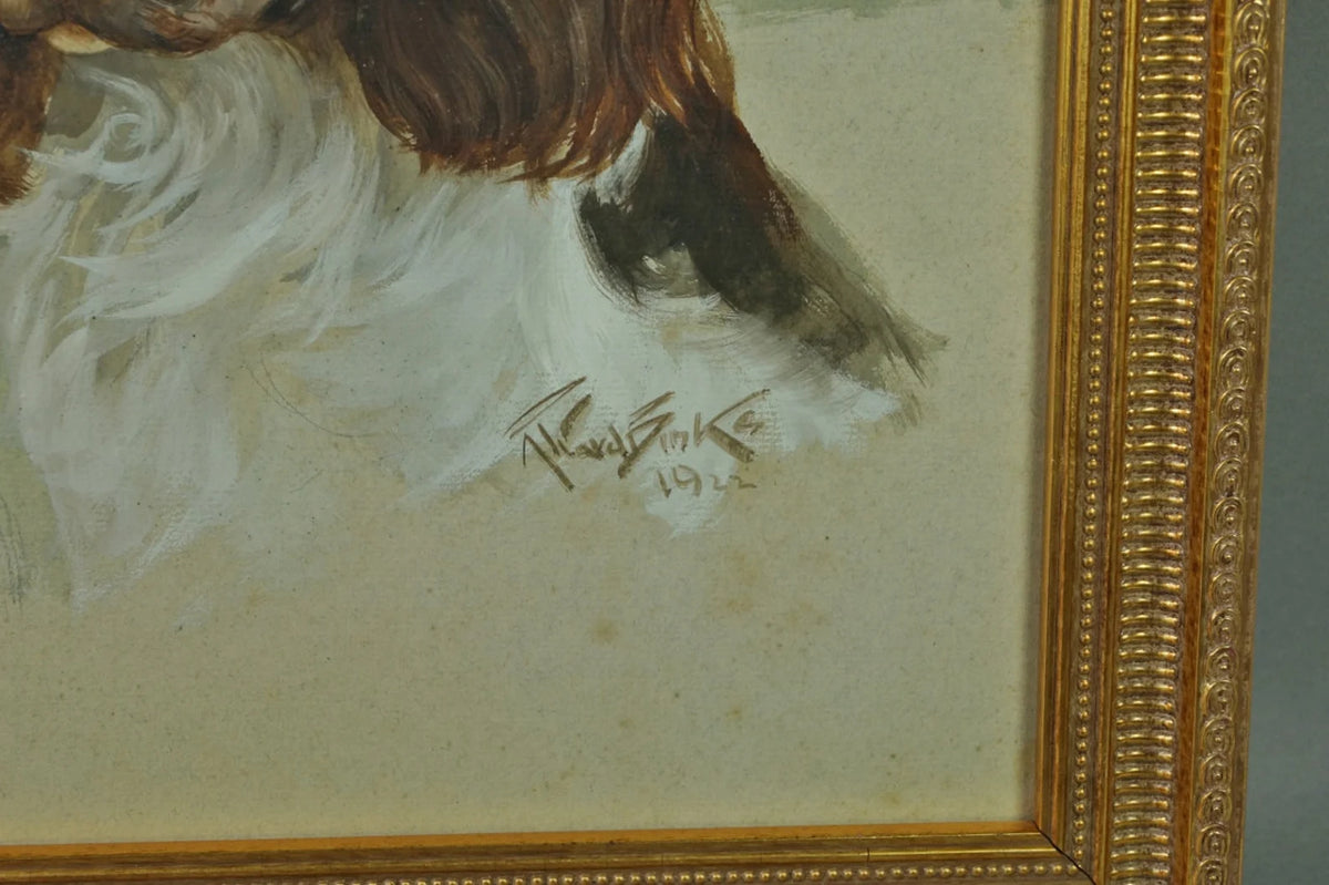 Reuben Ward Binks Springer Spaniel Painting Signed Dated 1922