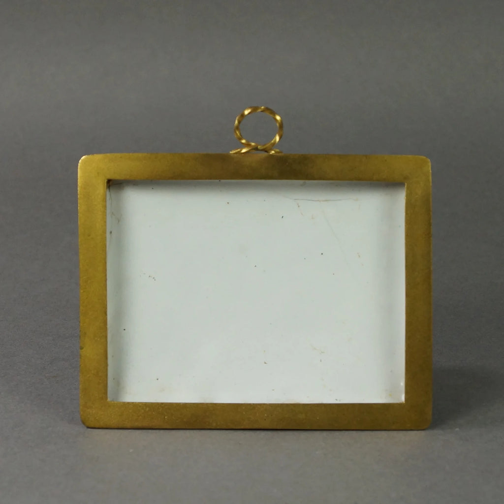 Antique 18th Century Miniature Battersea Bilston Enamel Plaque Picture Circa 1765