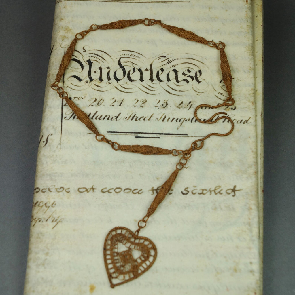 Antique Straw Work Valentine Pocket Watch Chain Woven Straw Love Token Fob Circa 1860