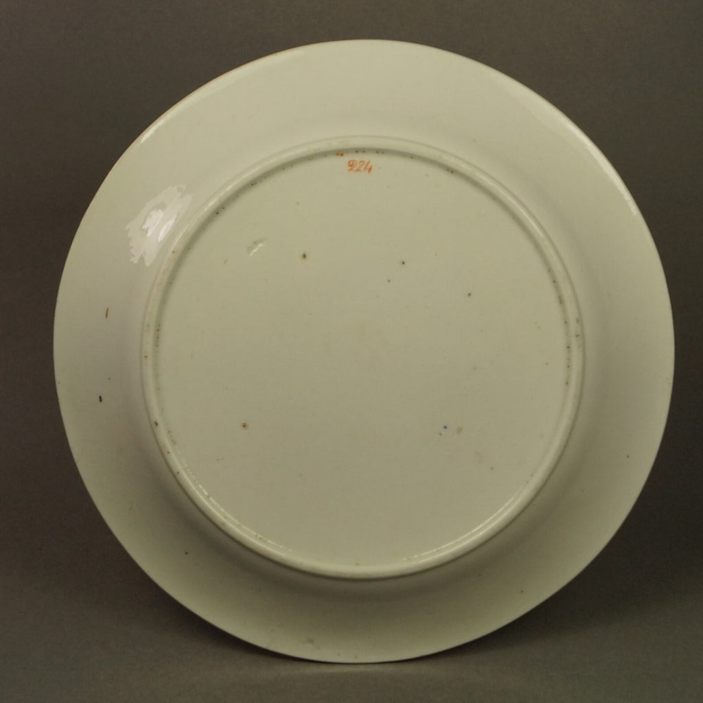 19th Century Adam Buck New Hall Porcelain Plate Mother and Child Regency Era