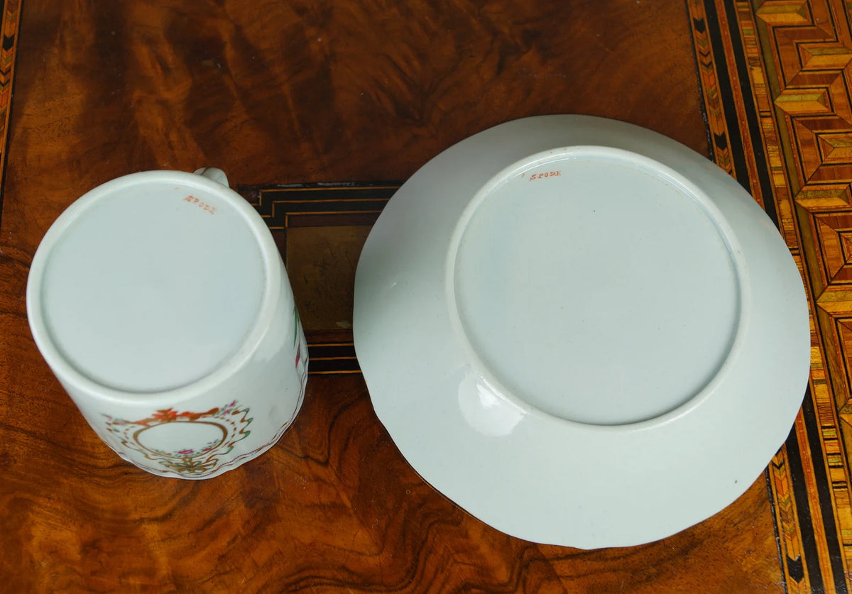 Rare Spode Armorial Coffee Can and Saucer Museum Quality C 1820