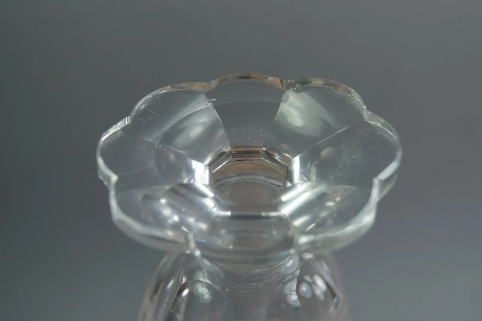 18th Century Miniature Pair Cut Glass Vases Georgian Circa 1780