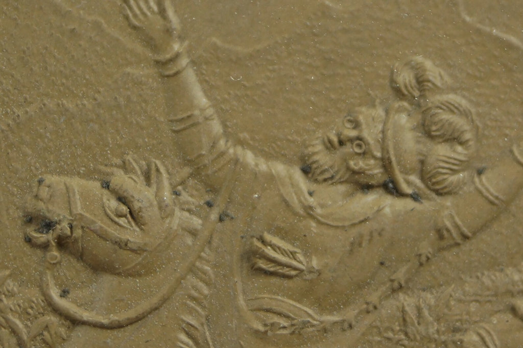 19th Century Miniature Relief Plaque The Death Of Gessler by William Tell Circa 1820