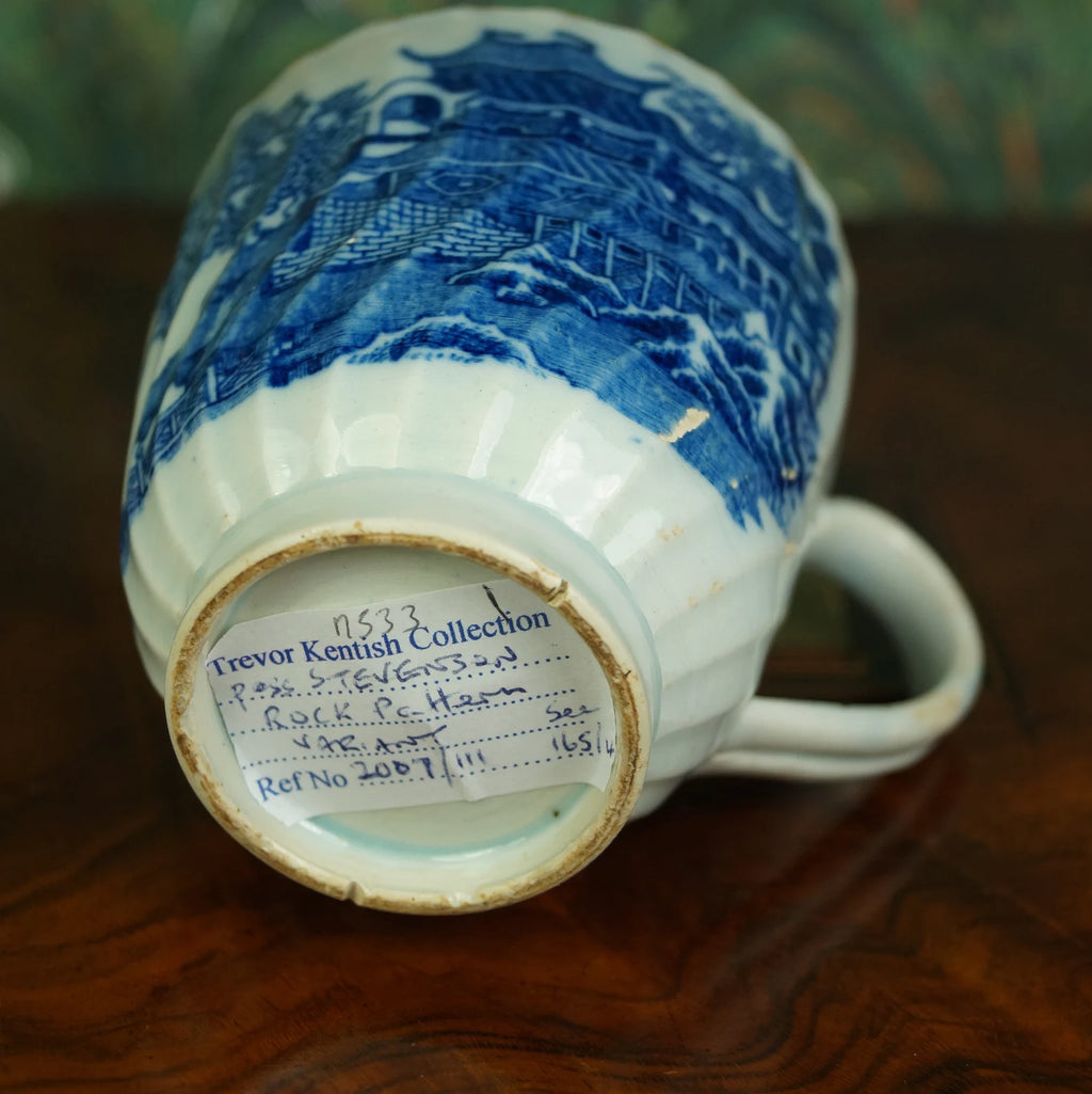 Coffee Cup Blue and White Transferware Pearlware English With Provenance Circa 1810 AF