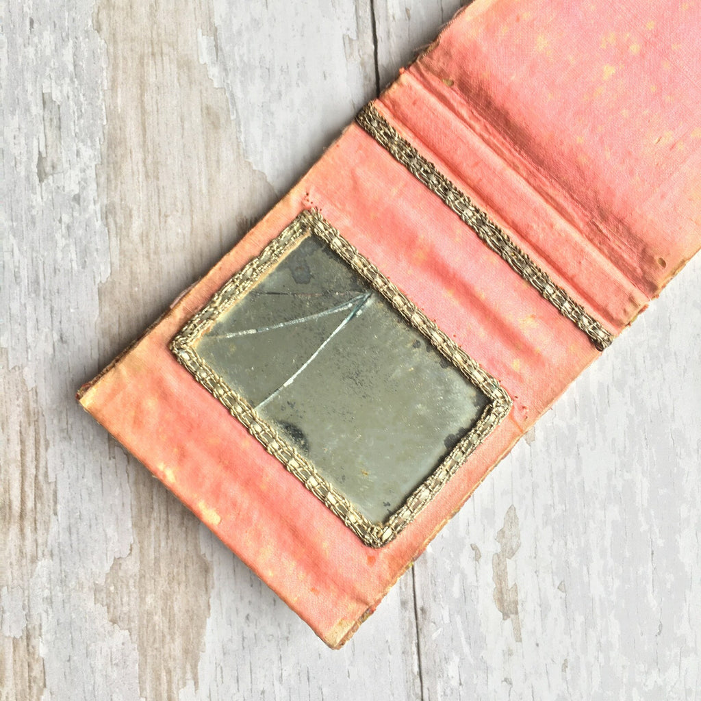 Antique Georgian Velvet Sewing Etui 18th Century Pocketbook