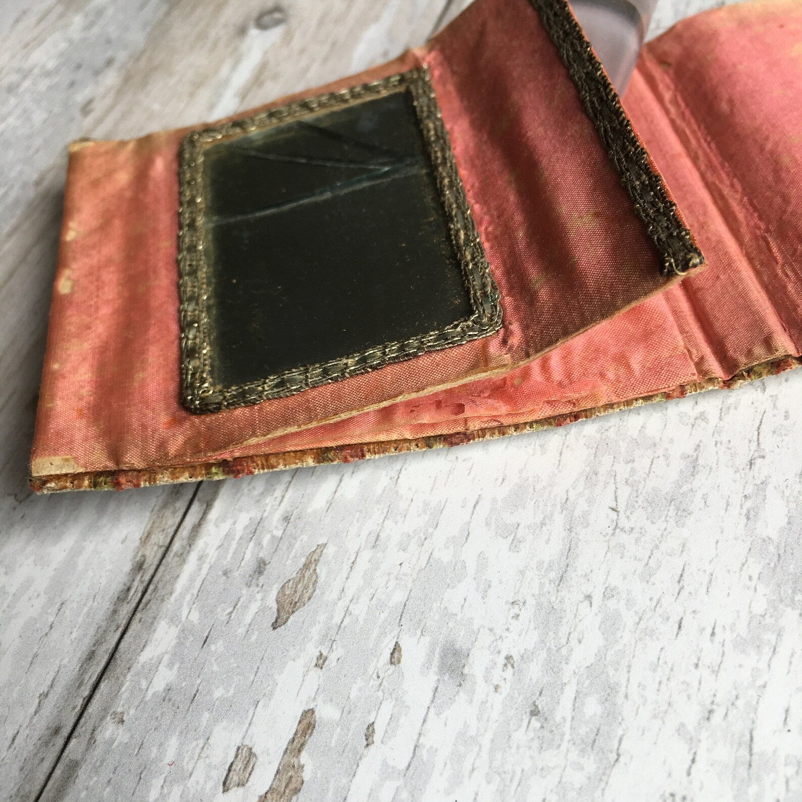 Antique Georgian Velvet Sewing Etui 18th Century Pocketbook