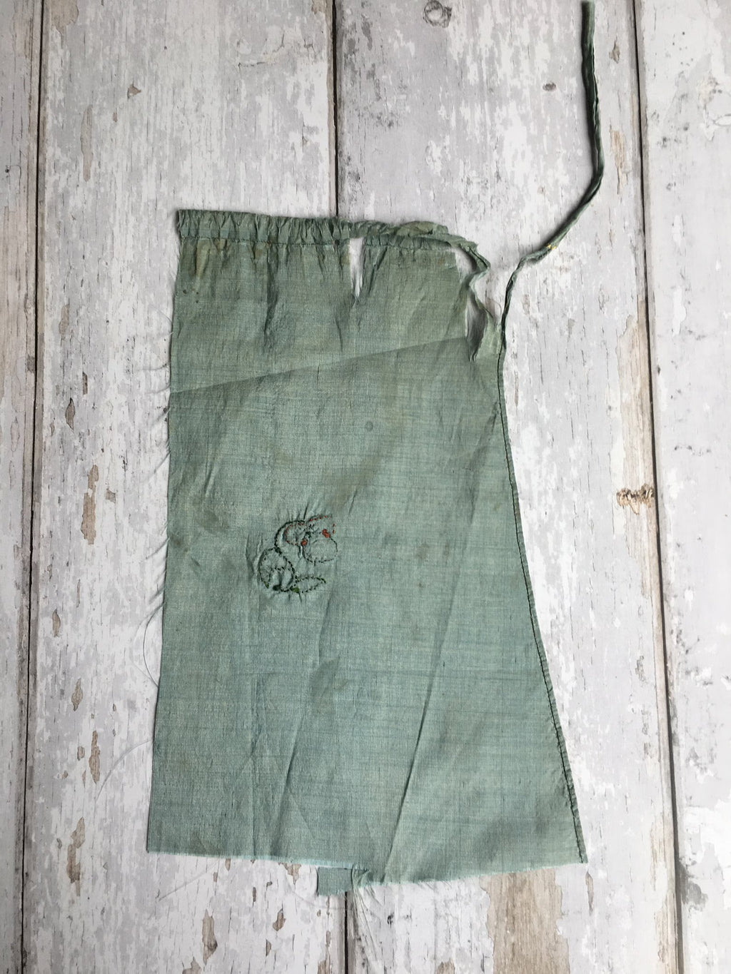 18th Century Silk Apron Fragment C 1730 AF