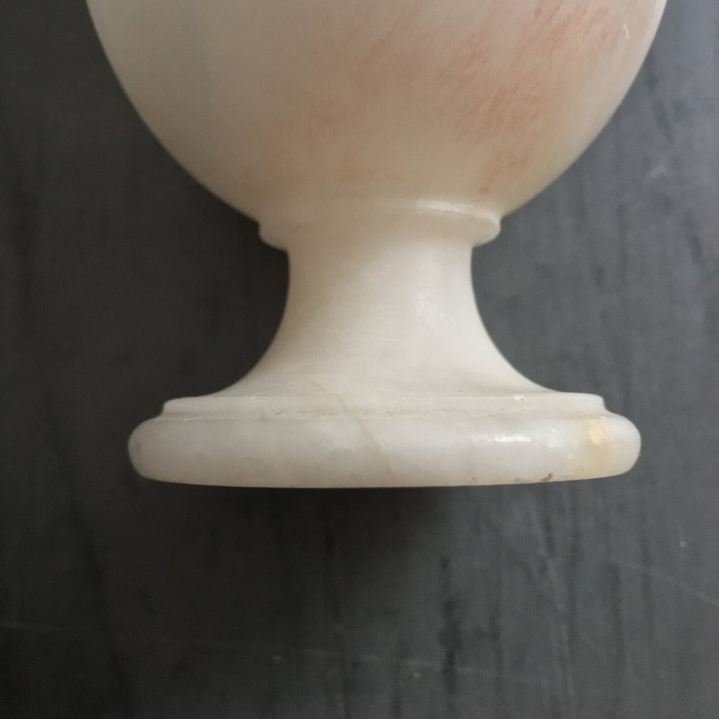 19th Century Swing Handle Alabaster Sugar Basket Sterling Silver Dated 1805