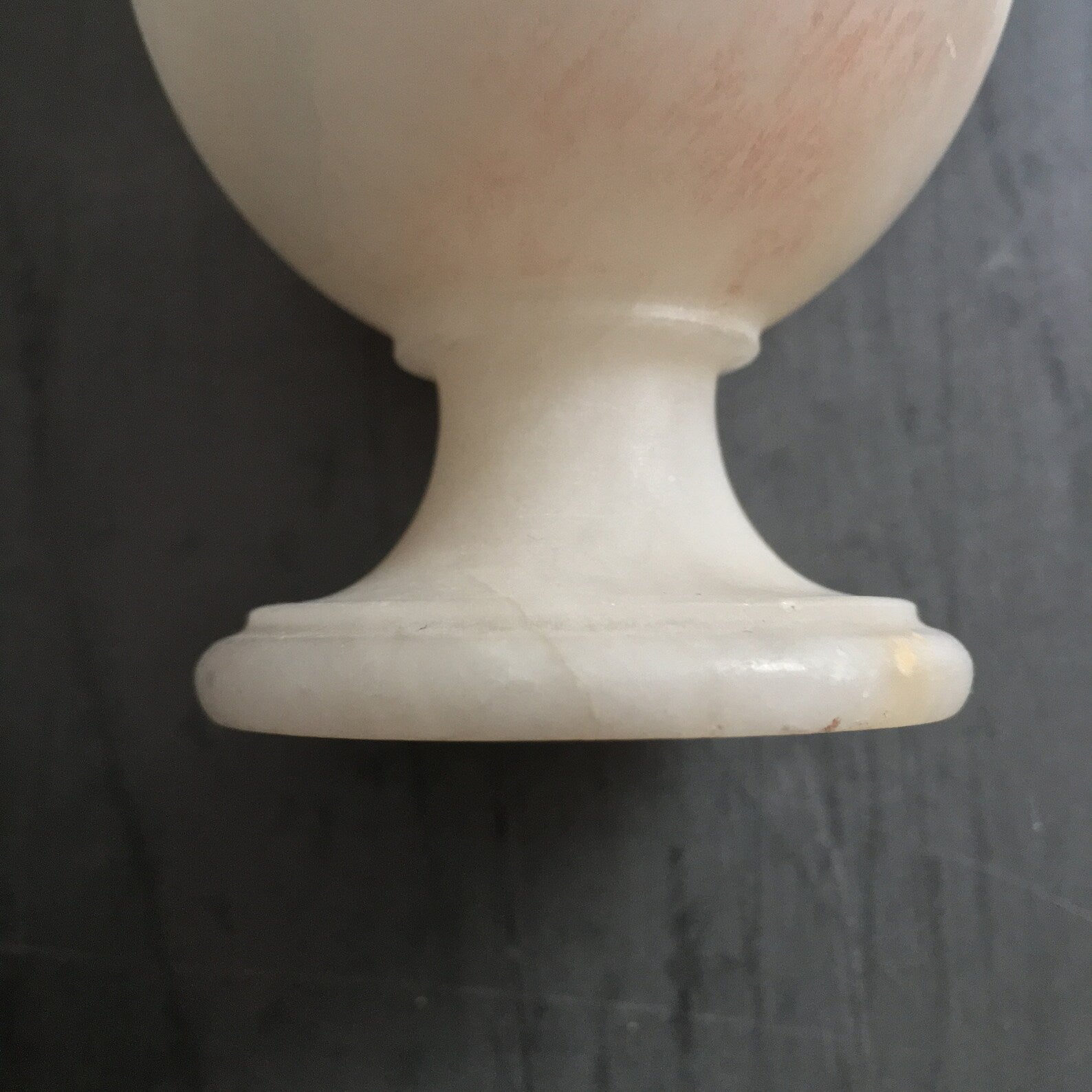 19th Century Swing Handle Alabaster Sugar Basket Sterling Silver Dated 1805