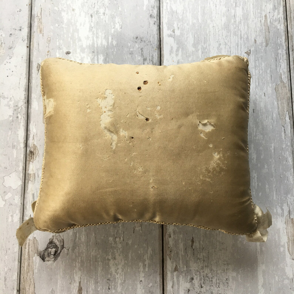 Antique Layette Pincushion Birth Pin Cushion Welcome Little Stranger Dated 1844 AF