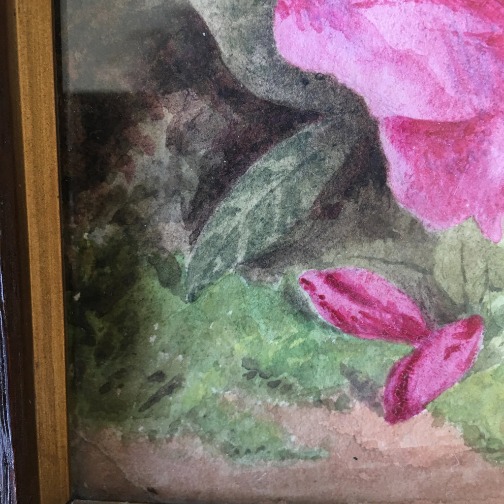 19th Century Floral Painting Flowers Victorian Circa 1890