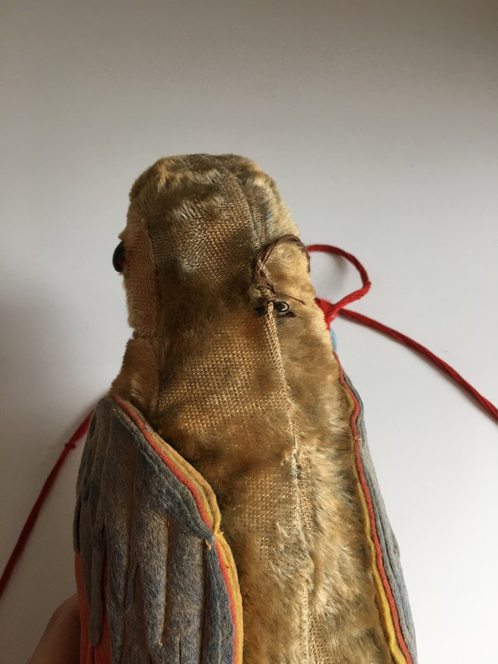 Merrythought Toy Parrot On Perch 1950s English