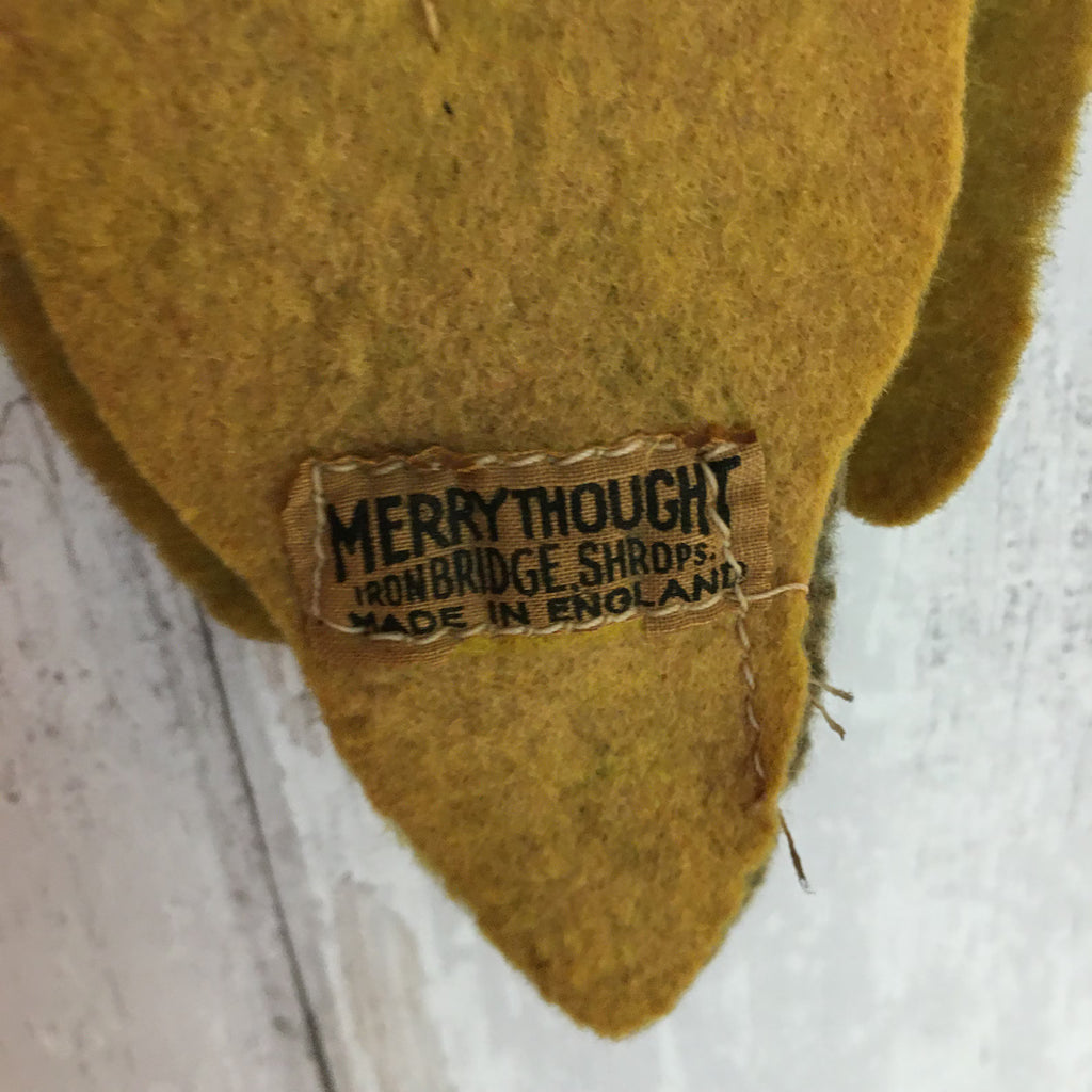 Merrythought Toy Parrot On Perch 1950s English