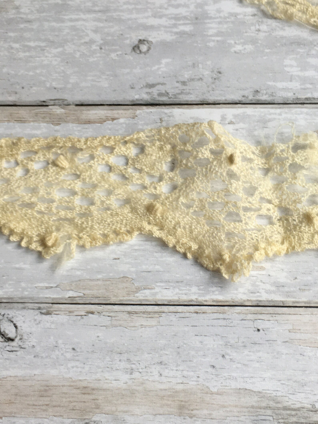 Antique Yak Wool Bobbin Lace Flounce 8 Ft 1 Circa 1870 AF