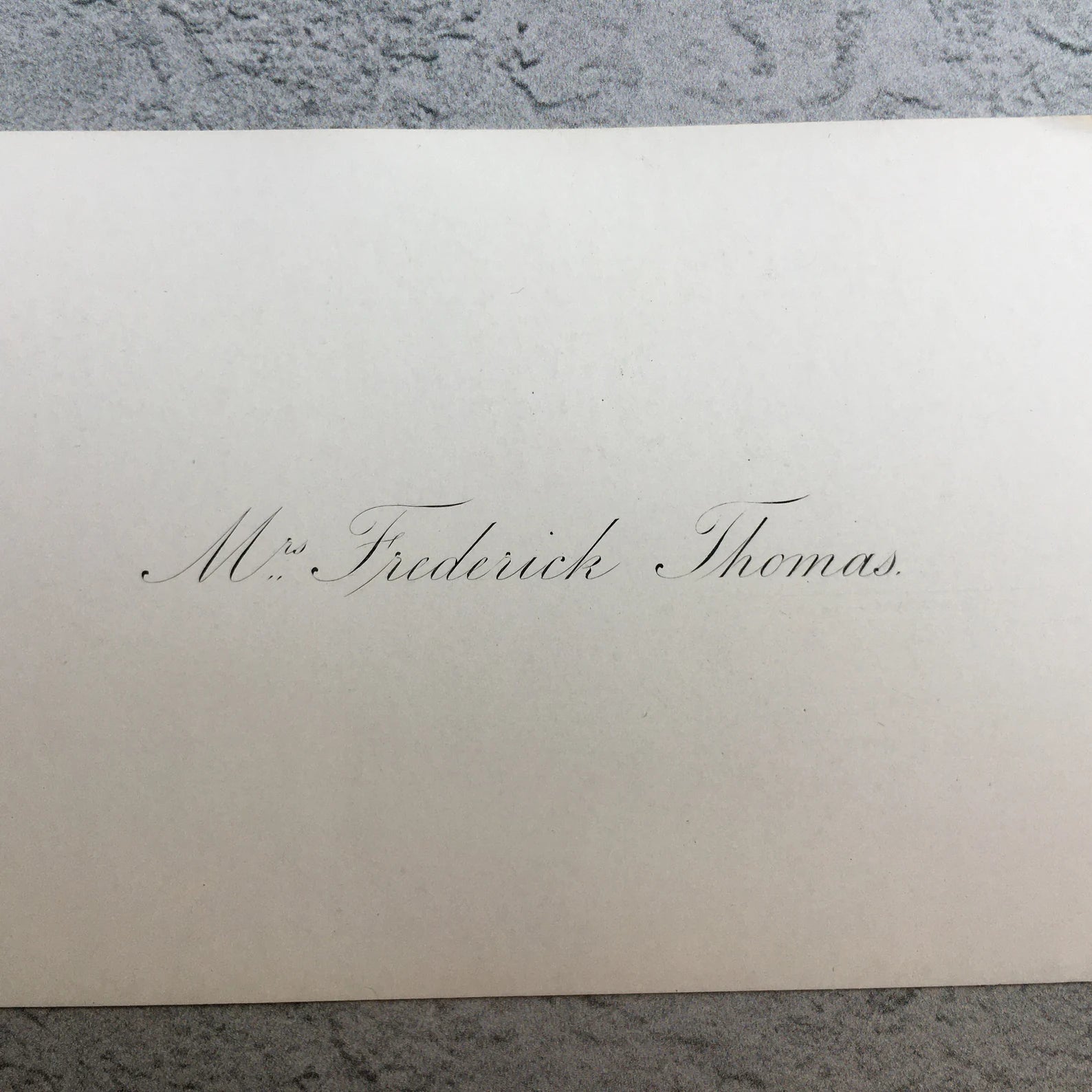 19th C Frederick Thomas Copper Plate Calling Card Legal Ephemera Manchester