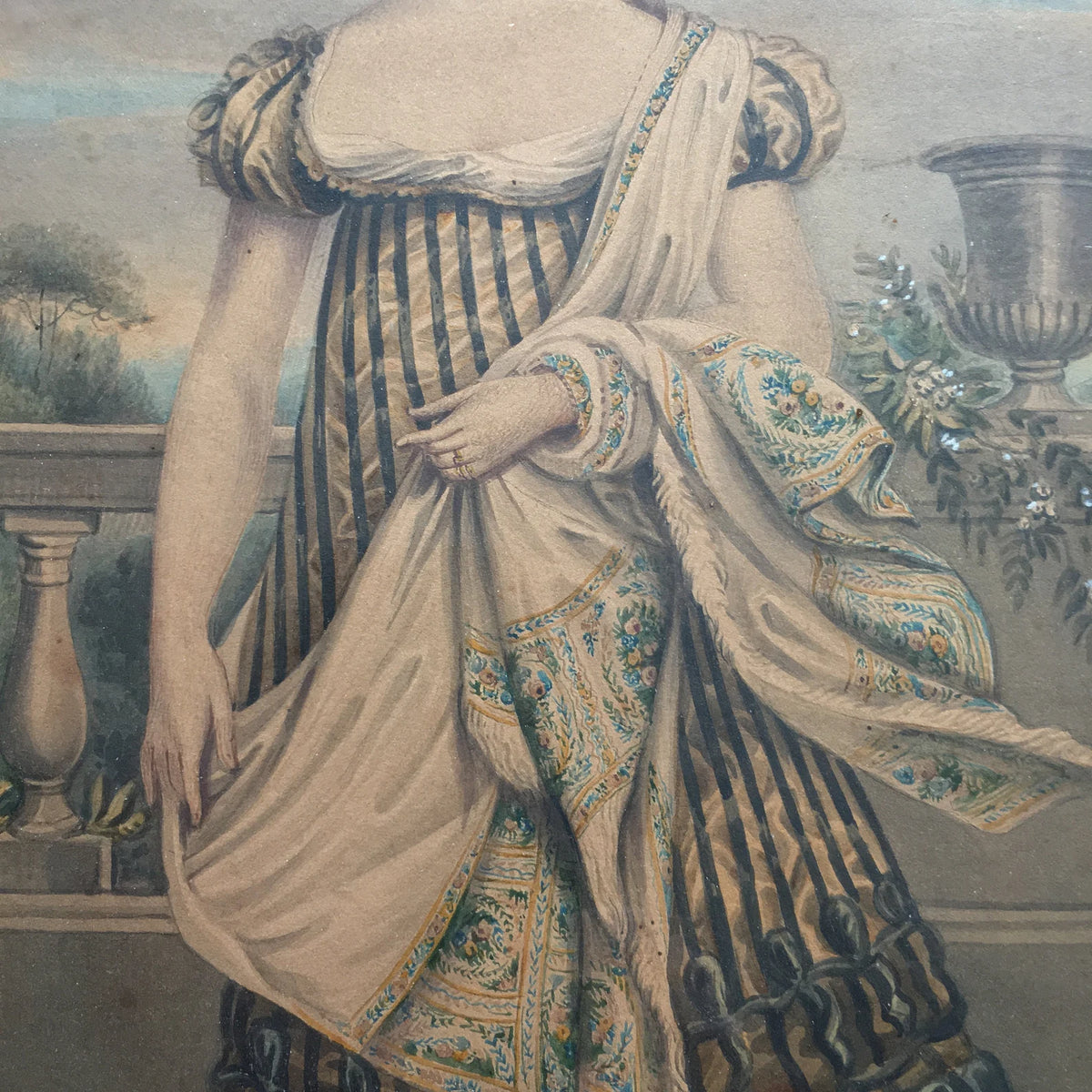 RARE 19th Century Regency Portrait Painting Princess Charlotte Augusta of Wales