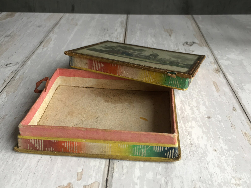 RARE Antique Dragee Box Candy Box Napoleon and Soldier Circa 1810