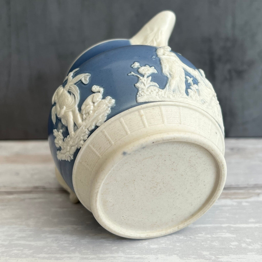 Antique Miniature Jug Chetham & Woolley Putto and Dogs Design Staffordshire England