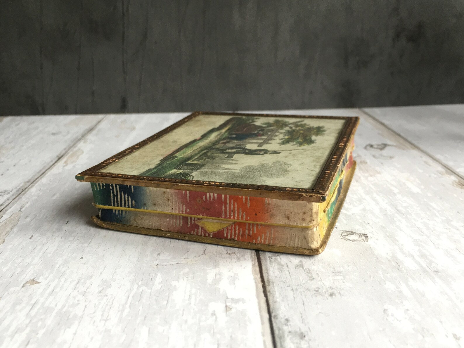 RARE Antique Dragee Box Candy Box Napoleon and Soldier Circa 1810