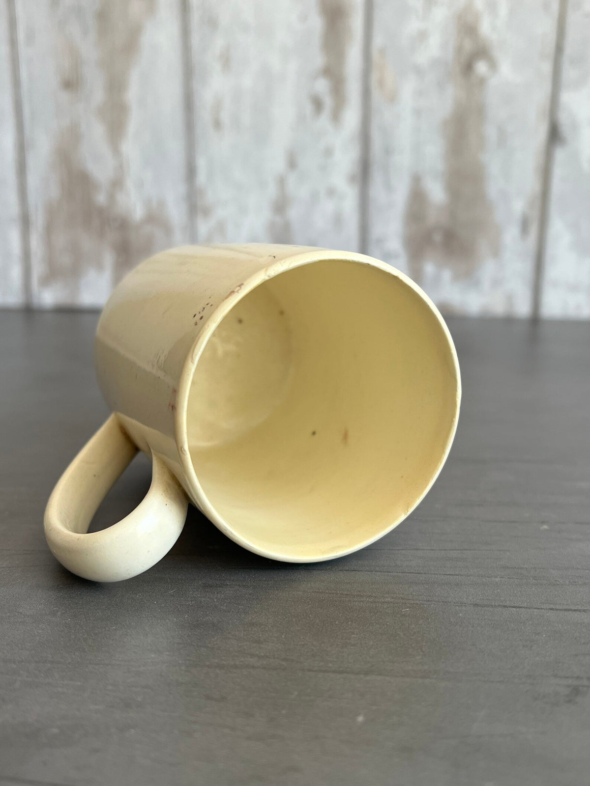 Antique Herculaneum Creamware Mug Tankard Romantic Lovers Purple Puce Transfer Printed C 1800