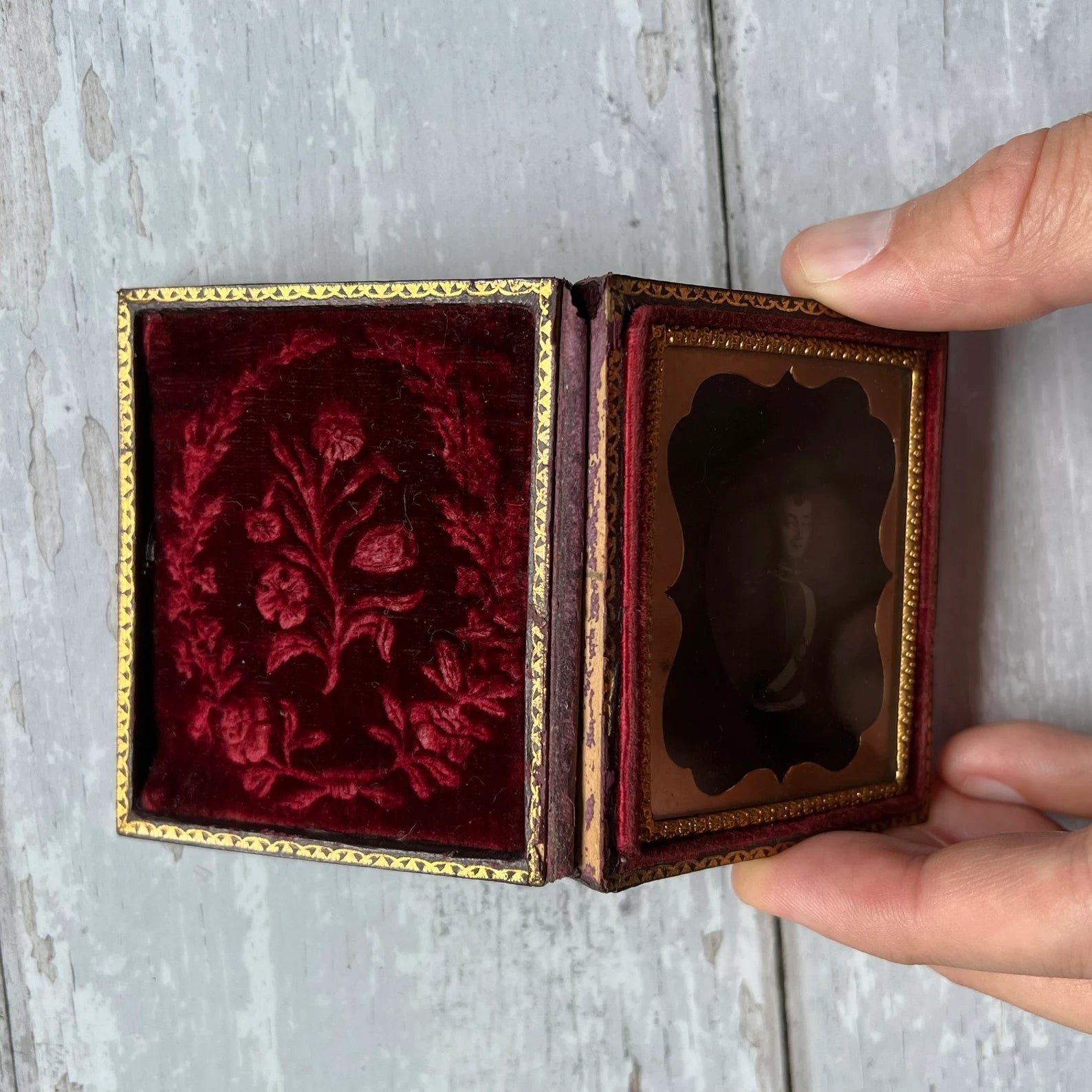 RARE 19th Century Ambrotype Photograph of A Regency Portrait Miniature Gentleman Officer