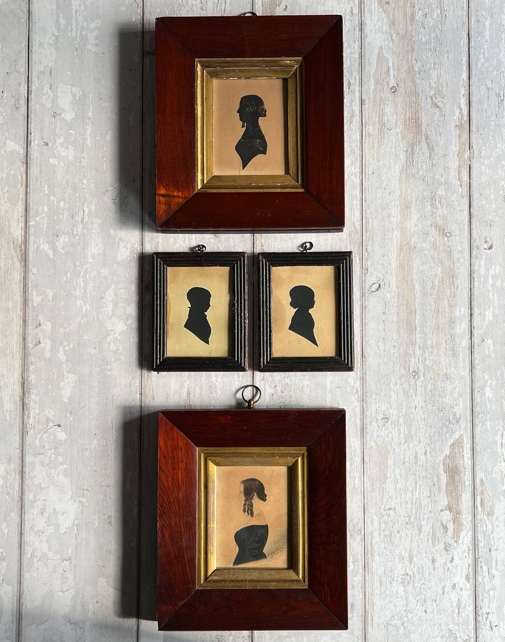 Antique Silhouette Portrait, 1834 Boy Profile by Hubard Gallery