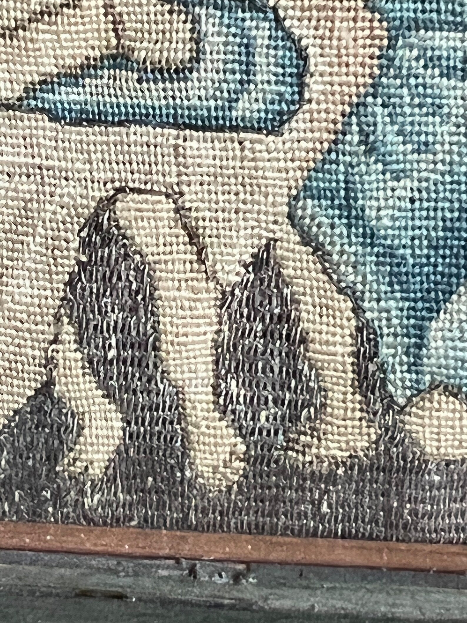 17th Century Needlework Christ Mocked Circa 1640 Charles I Period