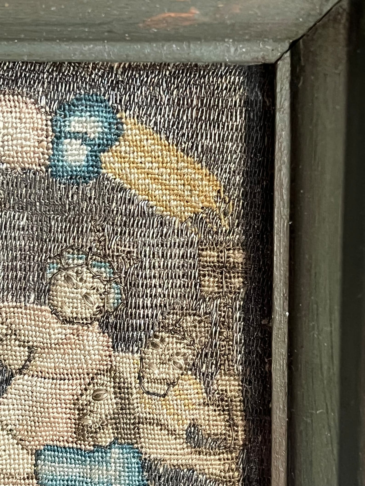 17th Century Needlework Christ Mocked Circa 1640 Charles I Period