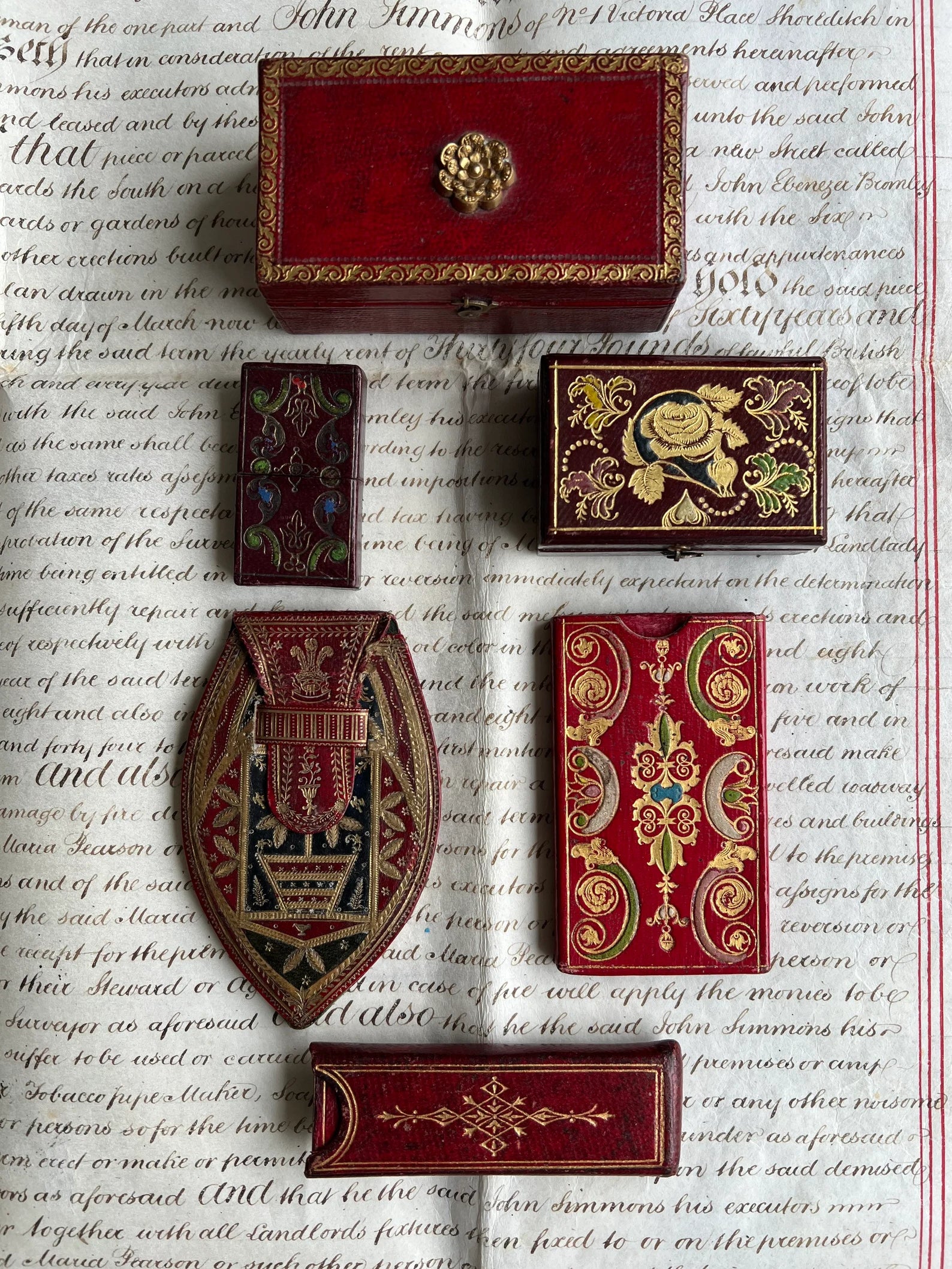 19th Century Miniature Red Leather Cased Diary De La Rue 1884 Victorian