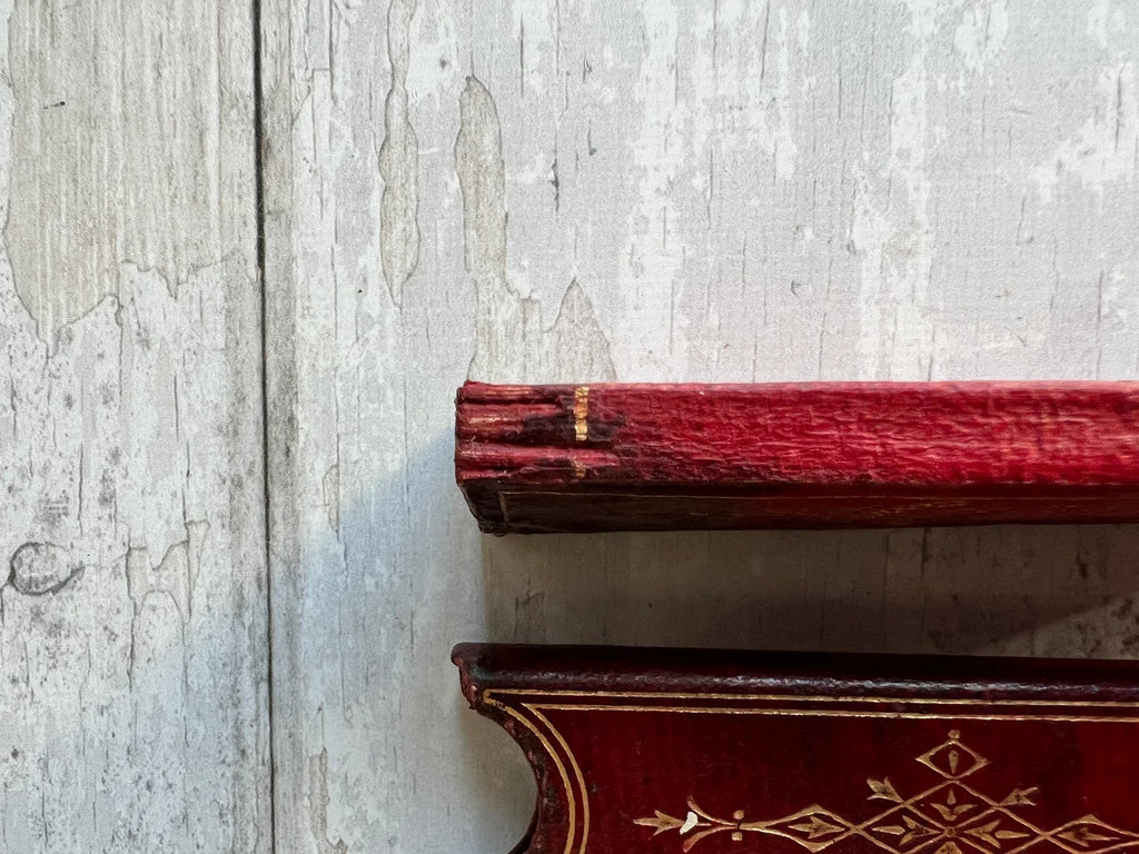 19th Century Miniature Red Leather Cased Diary De La Rue 1884 Victorian