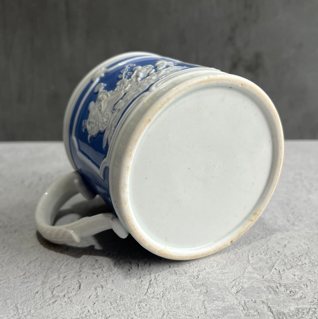 Antique Mug Job Ridgway & Sons Classical Sprigged Blue And White C 1820