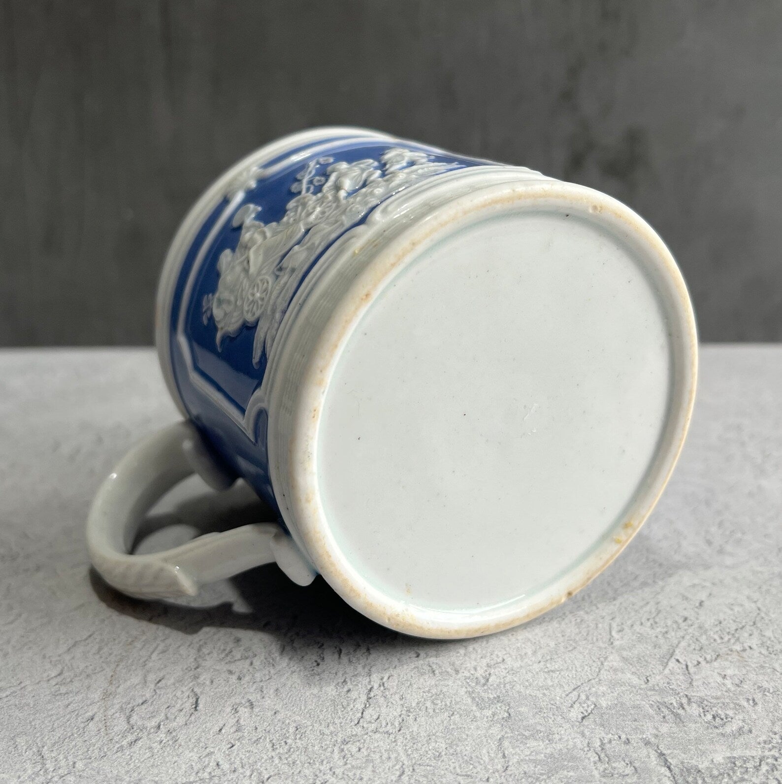 Antique Mug Job Ridgway & Sons Classical Sprigged Blue And White C 1820
