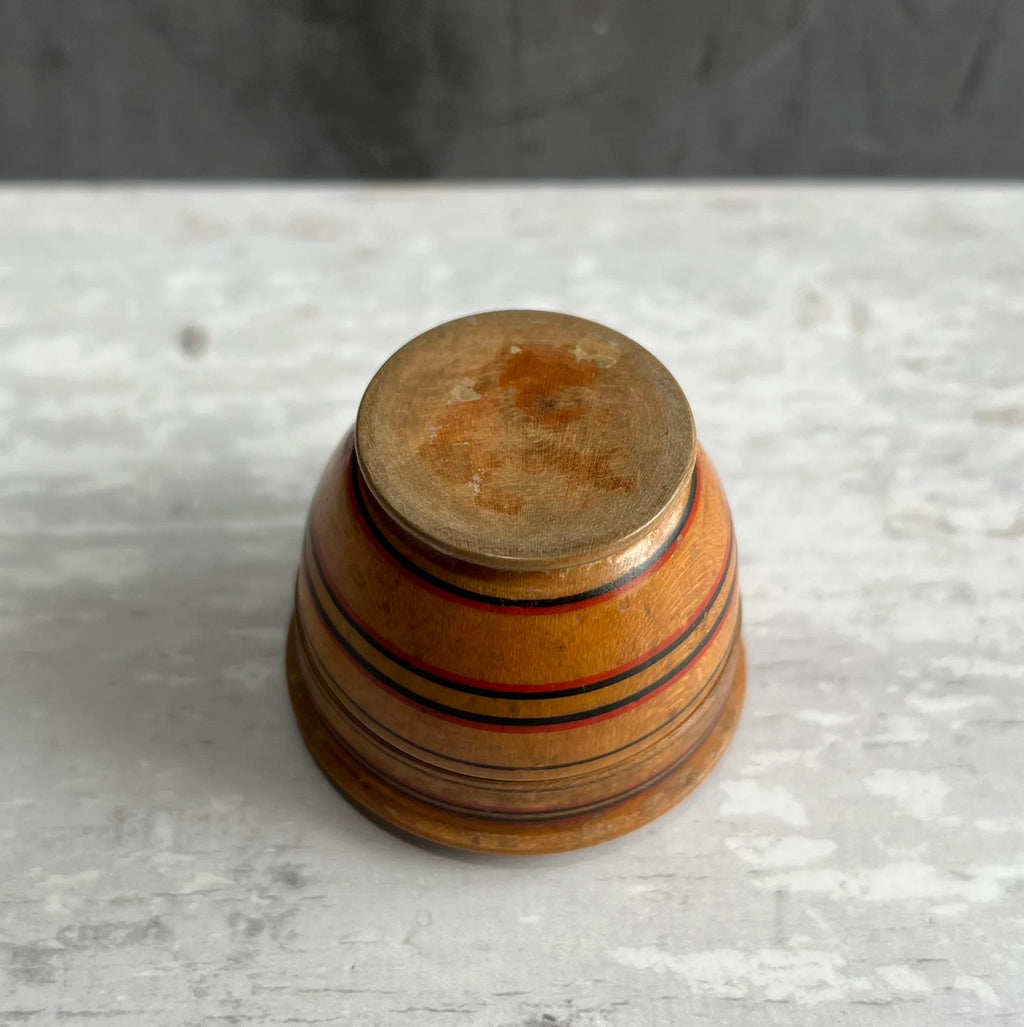 Rare 1820s Tunbridge Ware Rouge Pot A Brighton Trifle Treen