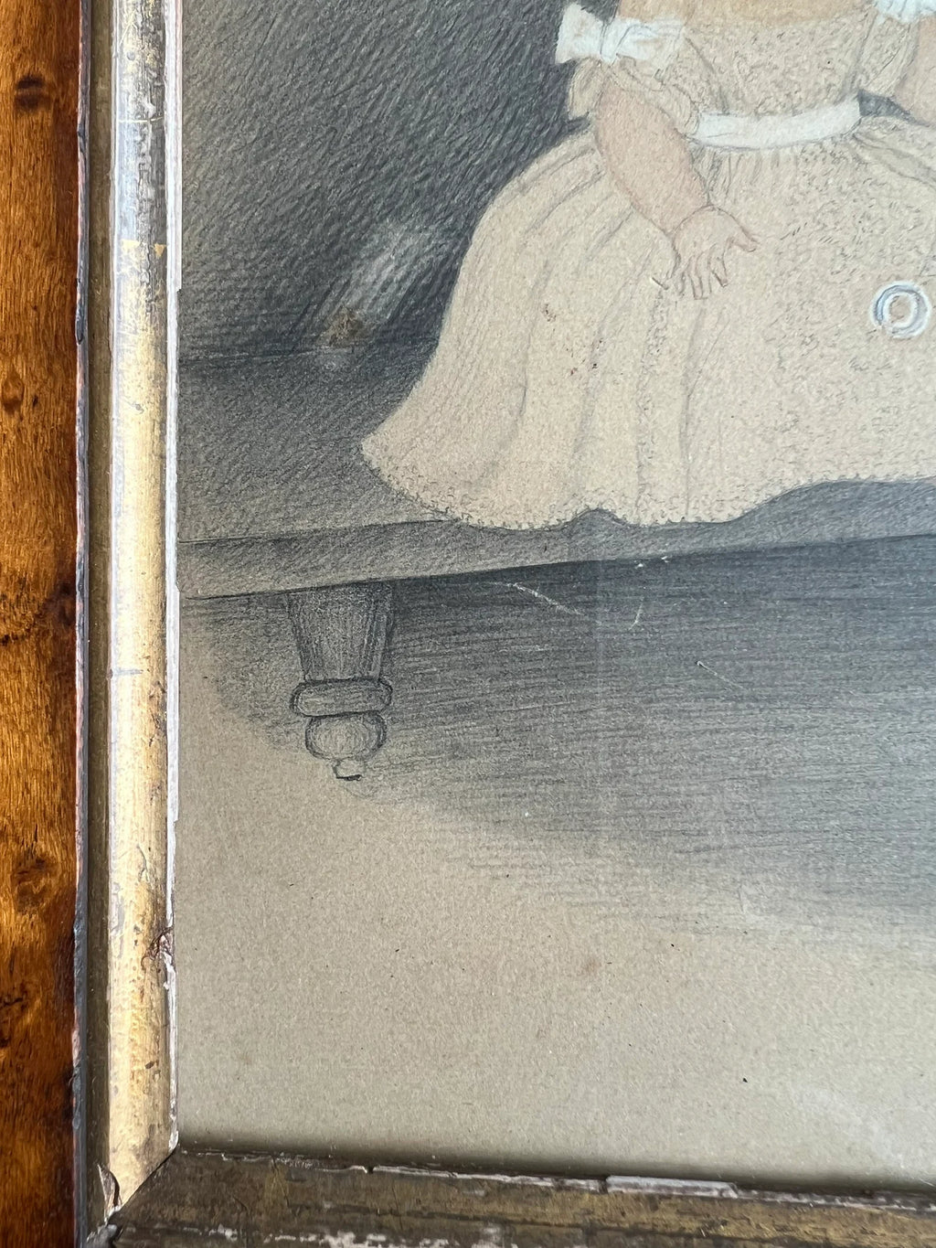 Antique Painting Portrait of Children Two Sisters Georgian Circa 1825