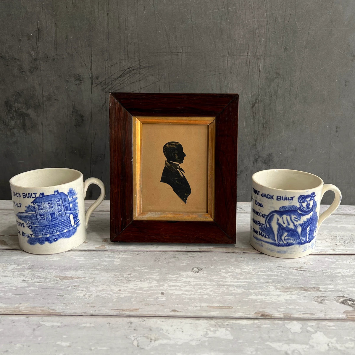 Antique 19th Century Portrait Silhouette Gentleman J Astley C 1830