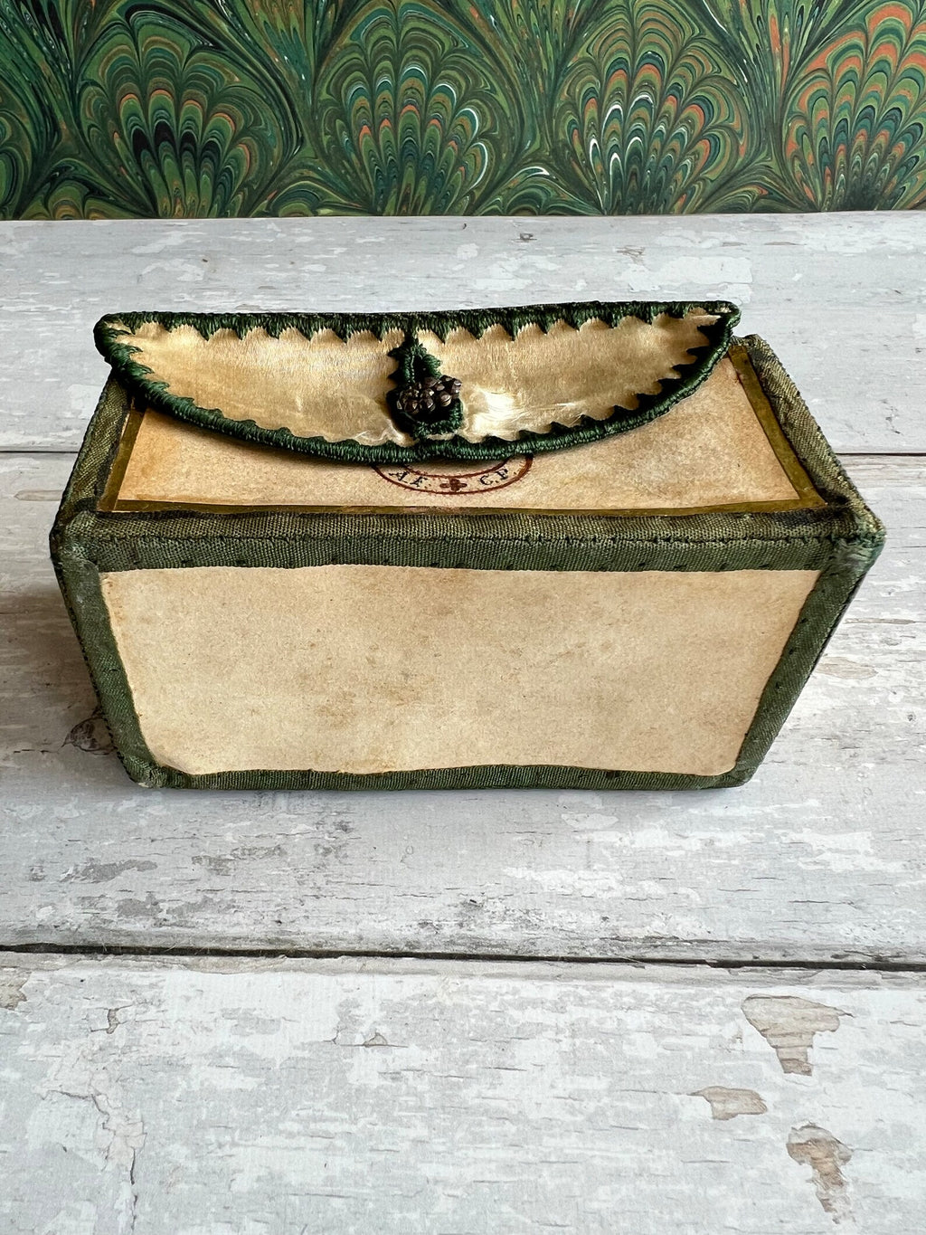 Antique Georgian Miniature Sewing Etui Vellum Sewing Box Marriage Gift Circa 1780