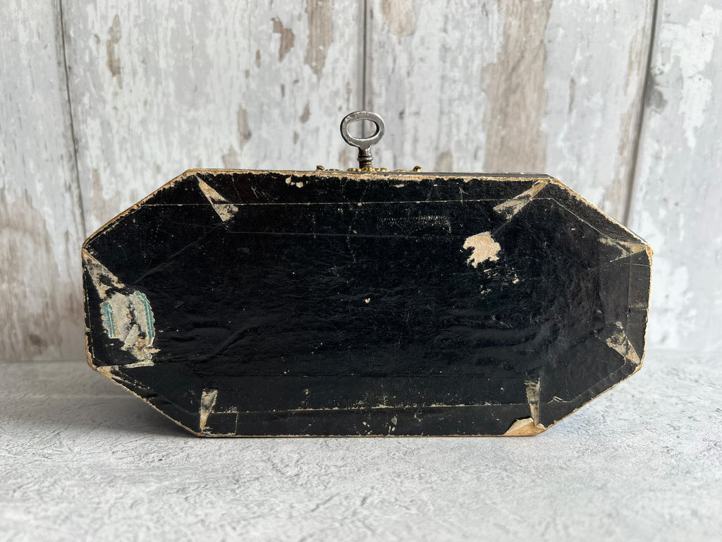 Antique 19th Century Sewing Box Blue Tartan C 1850