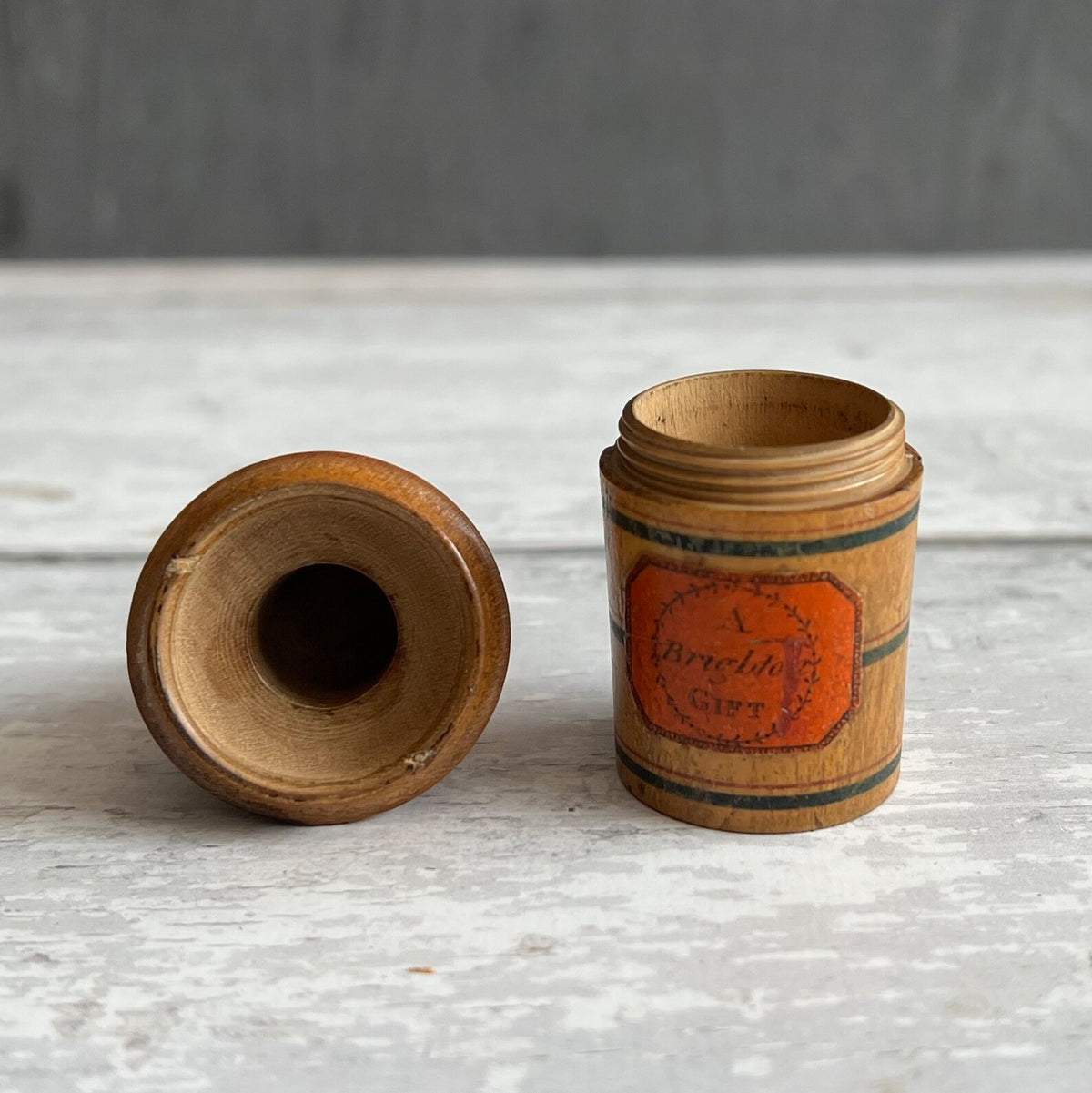 Rare 19th Century Regency Tunbridge Ware Scent Bottle Box A Brighton Gift Whitewood C 1820