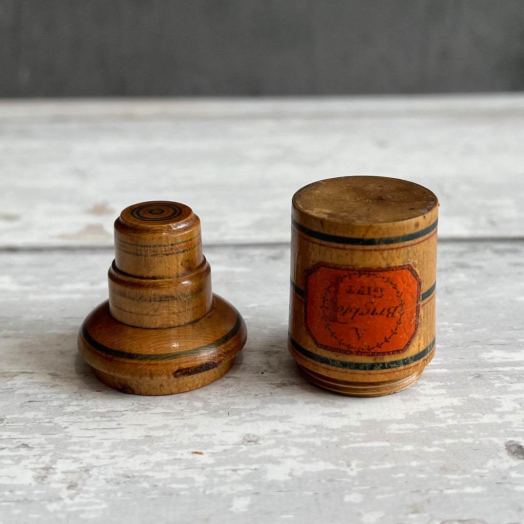 Rare 19th Century Regency Tunbridge Ware Scent Bottle Box A Brighton Gift Whitewood C 1820