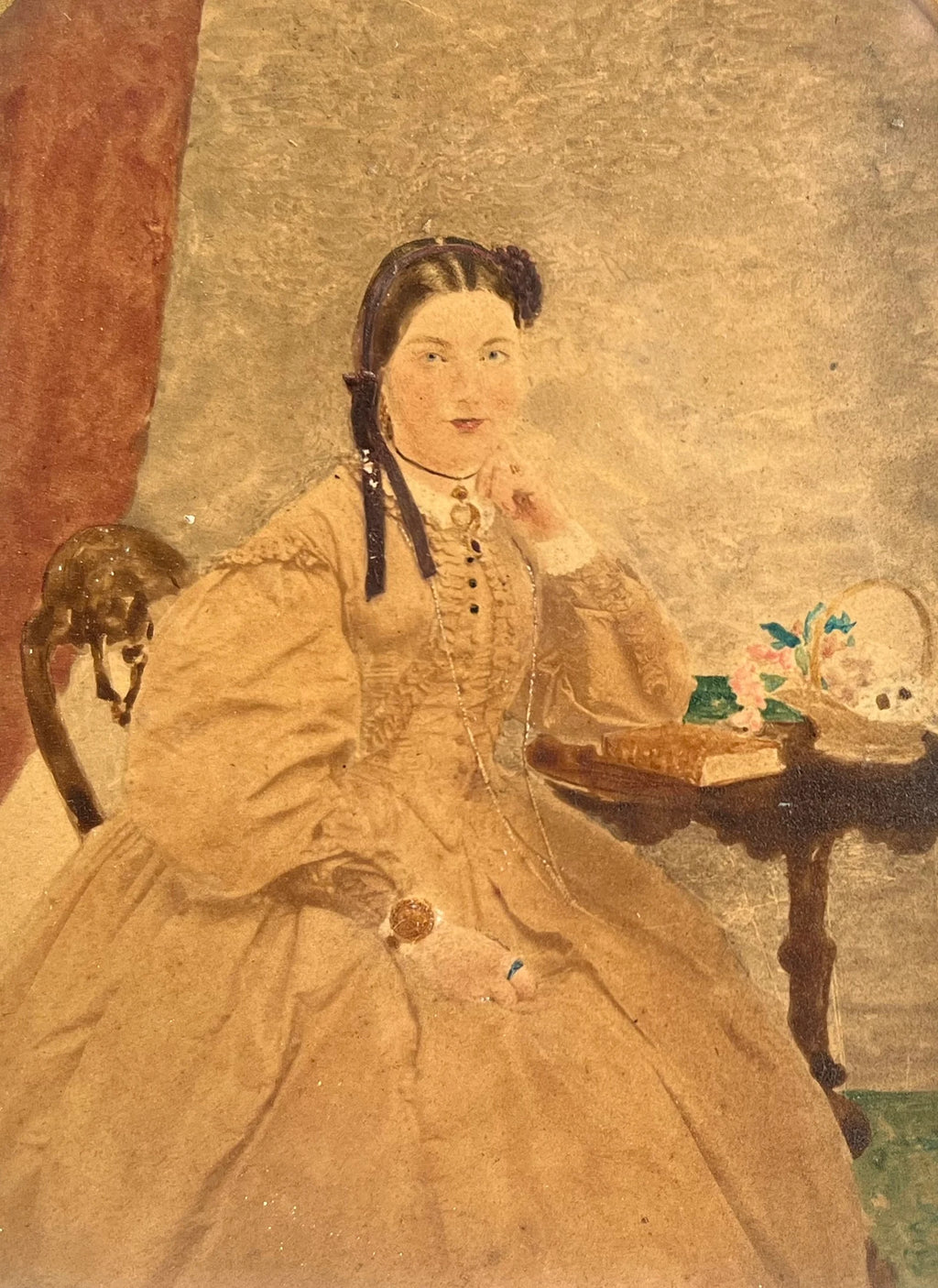Victorian Miniature Portrait Pair, Mainwaring Family, Madras Army