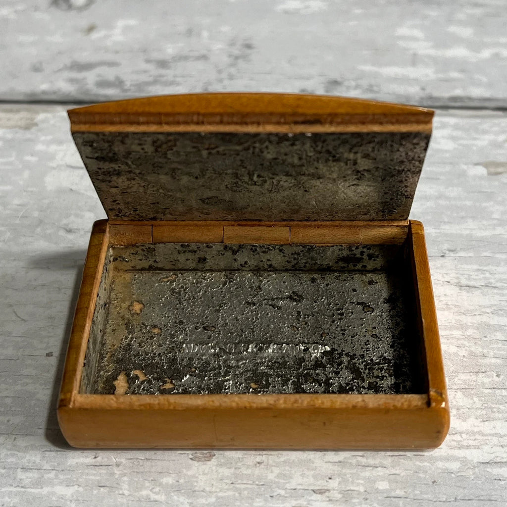 19th Century TINY Mauchline Ware Snuff Box Donkey Shakespeare Macbeth Adolph Frankau C 1850