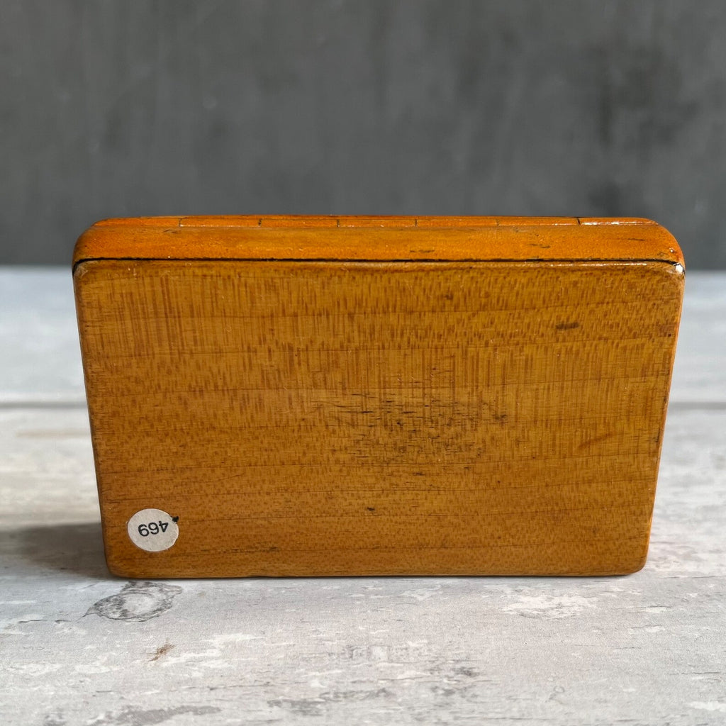 RARE 19th Century Snuff Box Monkey Dog Mauchline Ware C 1850