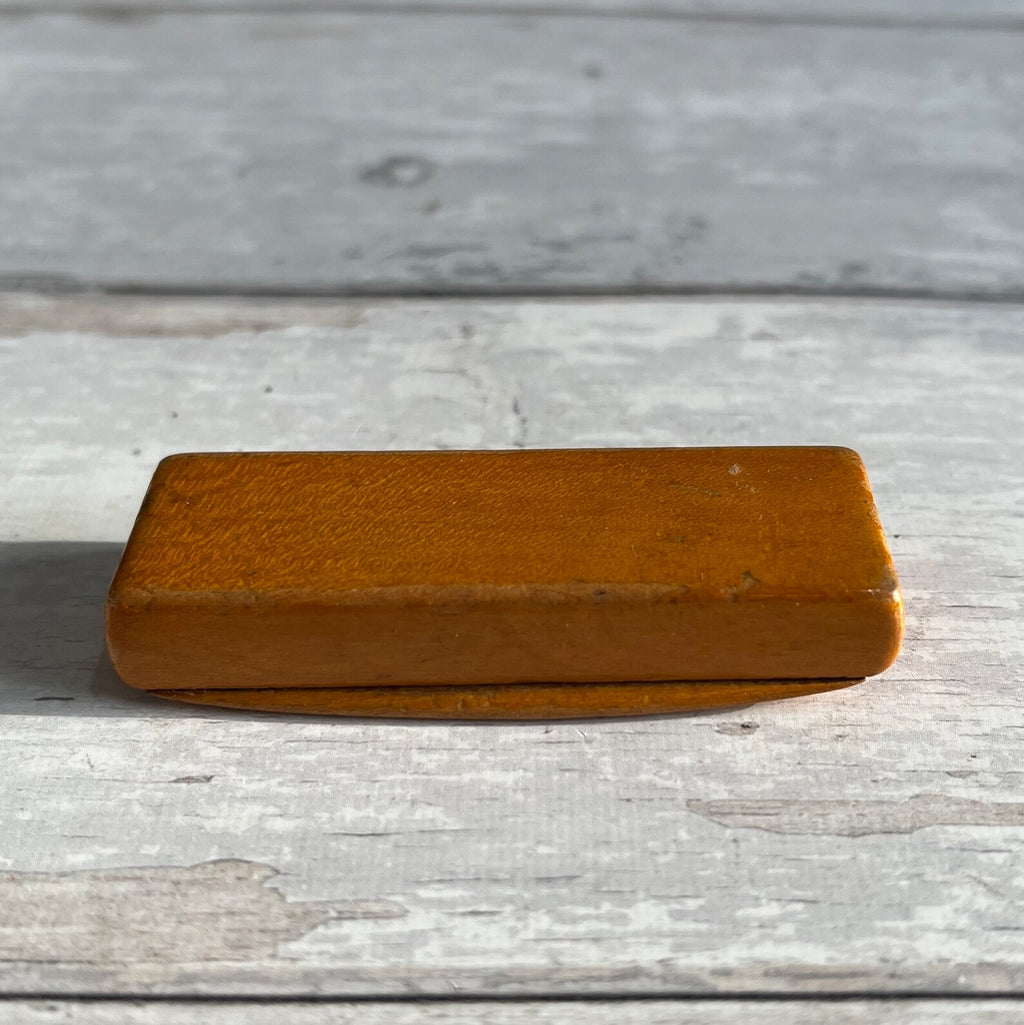 RARE 19th Century Miniature Newfoundland Dog Snuff Box Mauchline Ware The little Jockey C 1850