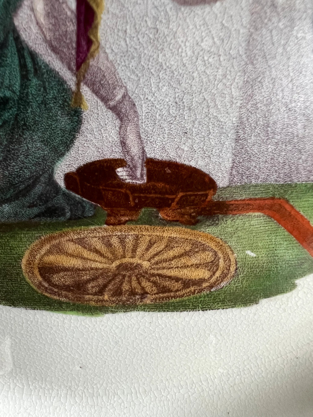 19th Century New Hall Porcelain Plate Adam Buck Mother and Child Circa 1815