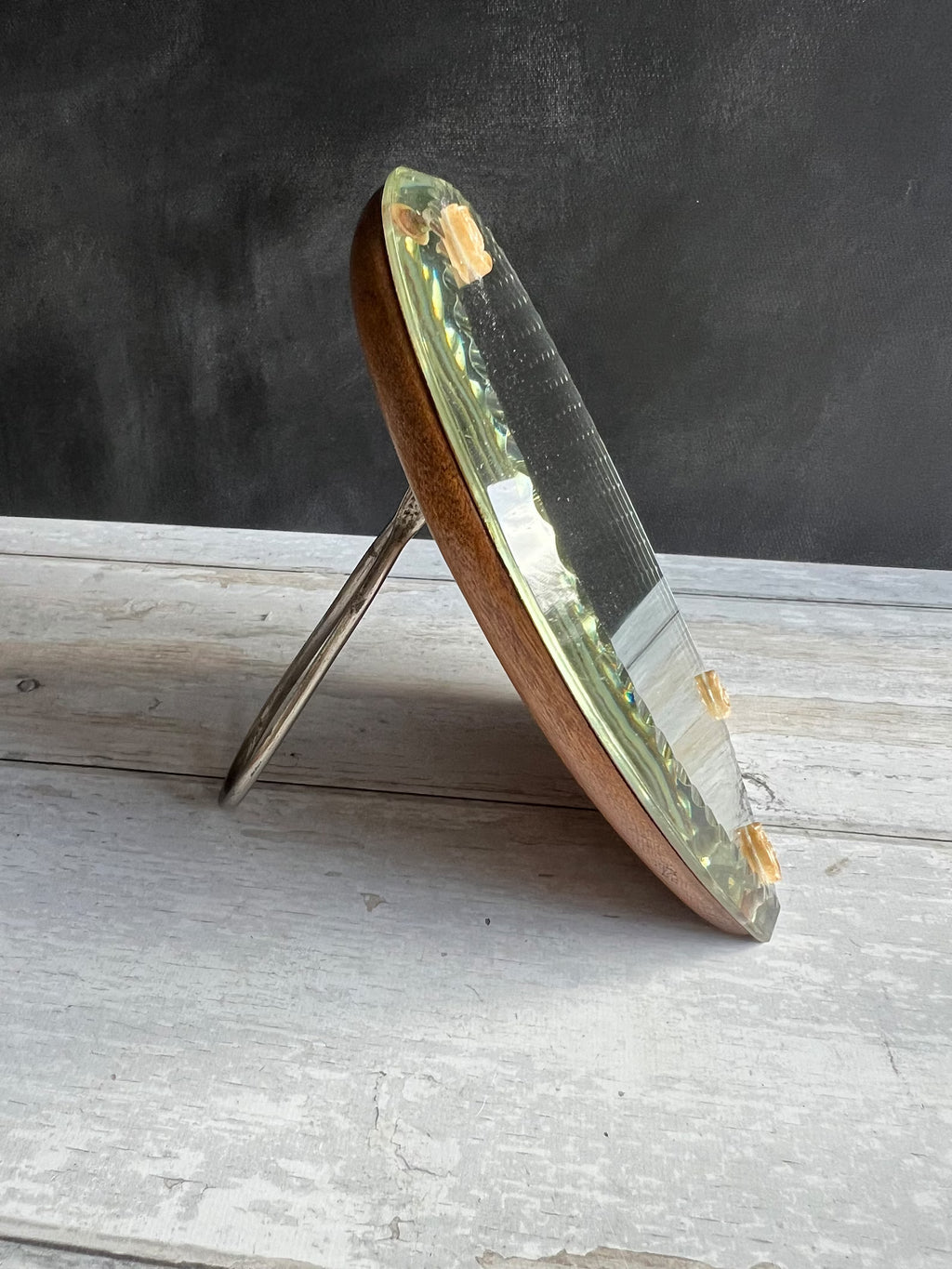 Antique Horseshoe Beveled Mirror C 1920