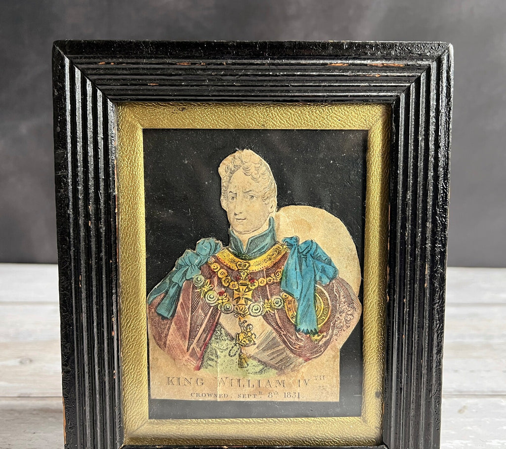 19th Century Miniature Print King William IV English Royal Family 1831 by John Fairburn