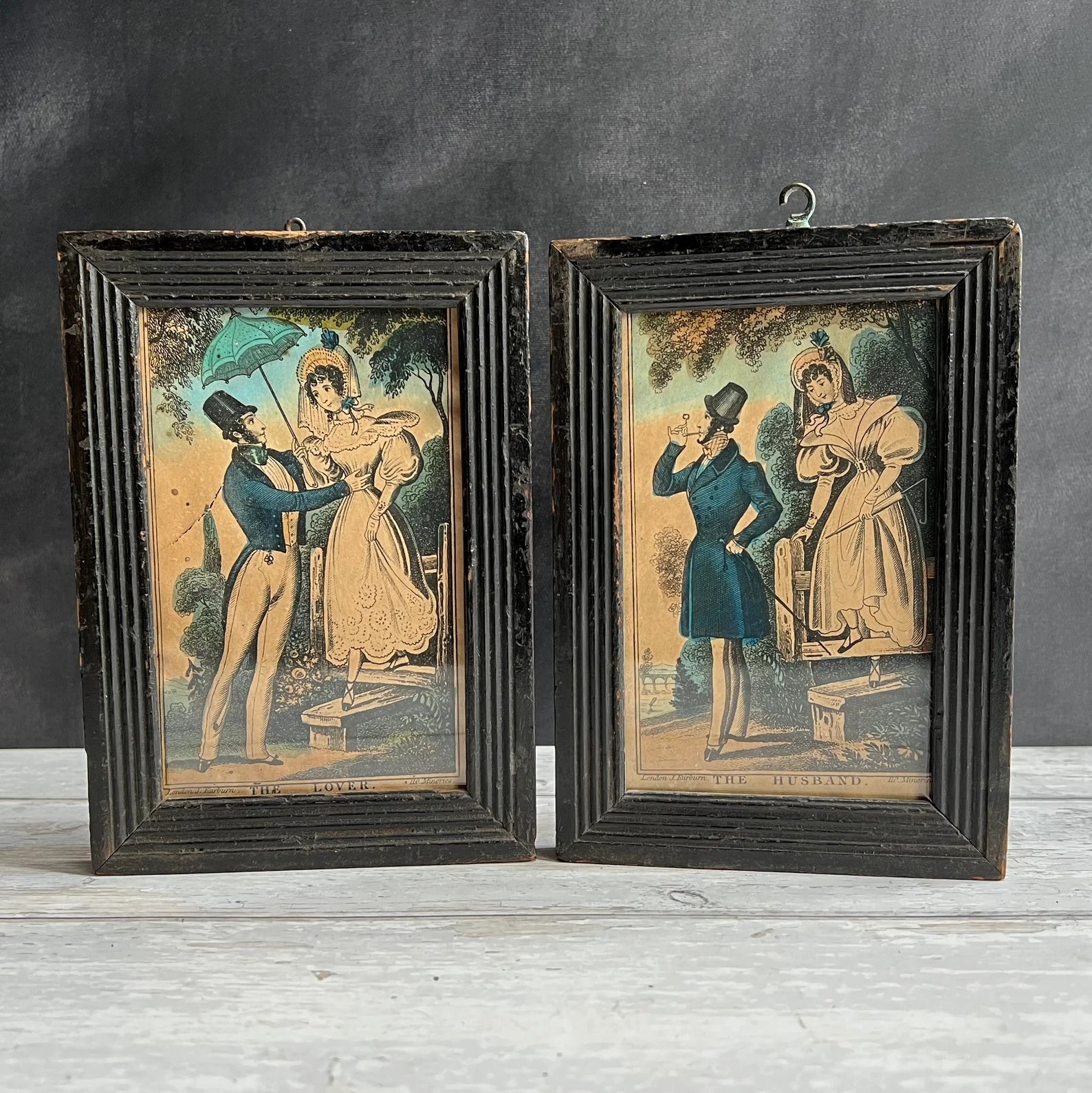 19th Century Miniature Nursery Print The Husband Engraving by J Fairburn C 1835